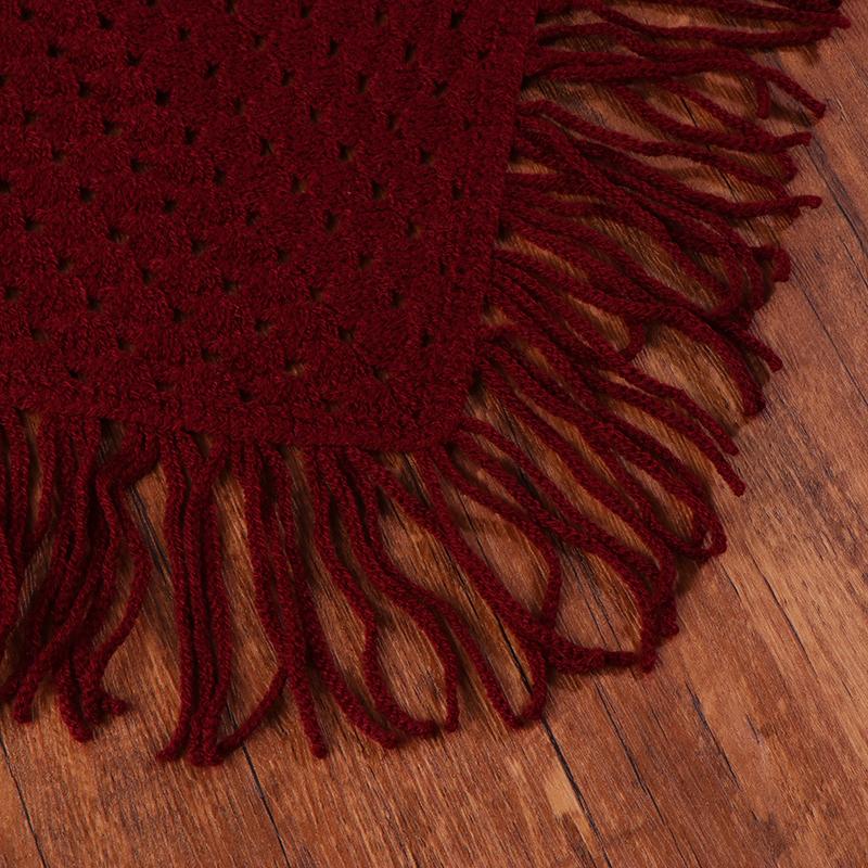 Y2K Ажурный шарф-треугольник с бахромой для женщин Весенний регулируемый многослойный аксессуар Универсальная повязка на талию/бедра Бандана