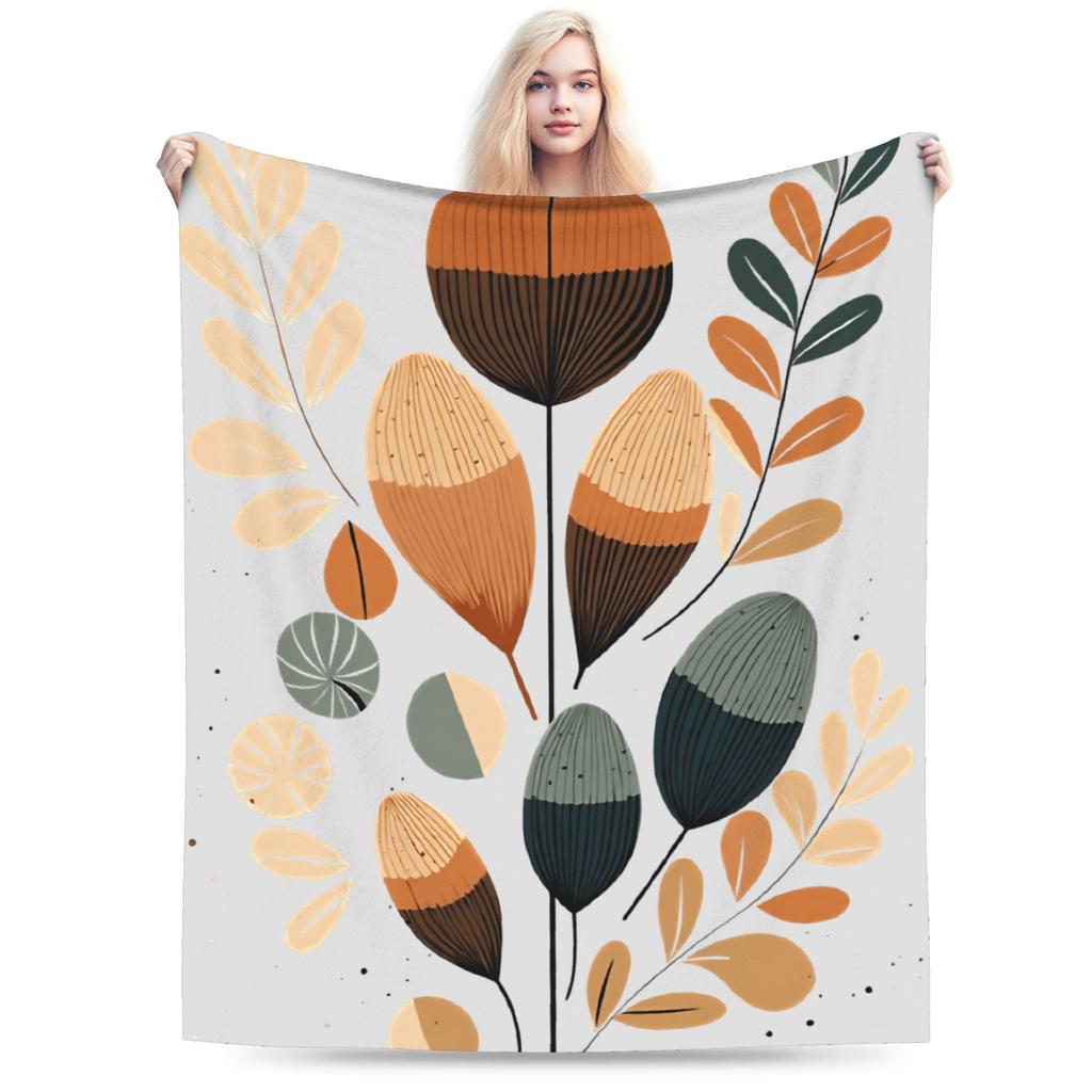 Bohemian pattern Flannel Blanket Winter Warm Soft Throw Blanket for Kids Living Room Funny Bedspread Sofa Bed Cover