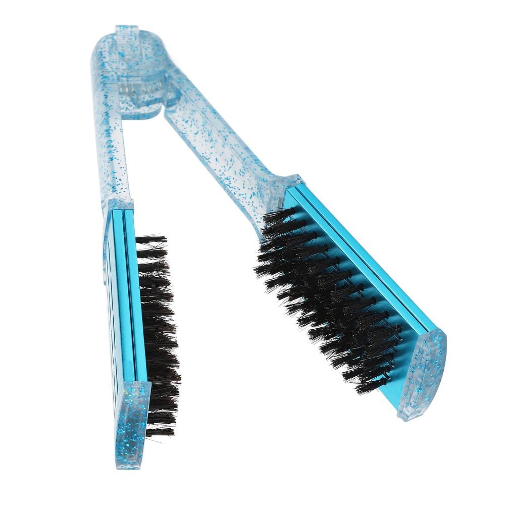 Multifunction Hair Straightener Clamp Brush Blue Hair Straightening Splint Comb Salon Use