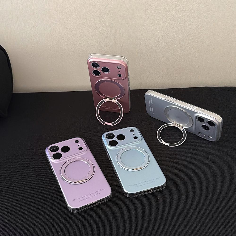 360° Rotating Magnetic Ring Stand Matte Plating Phone Case For for For Iphone 17promax 16 1 Pro Max Shockproof Phone Cover