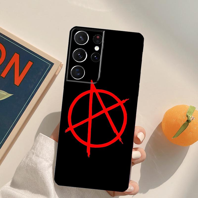 Символ Анархии Чехол для Телефона для Samsung Galaxy S22 S23 S21 Ultra S20 FE S8 S9 S10 Plus Note 10 20 Ultra Чехол