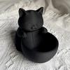 Напечатанный на 3D-принтере горшок-чаша в форме кошки с дренажными отверстиями для суккулентов, мелких цветов, растений, кактусов, для дома, офиса, рабочего стола. Декоративное украшение.