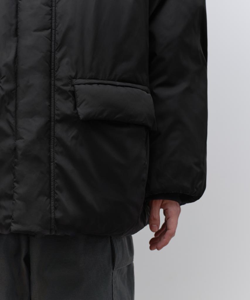 Musinsa Standard Non-Quilted Hooded Padded Jacket [Black]