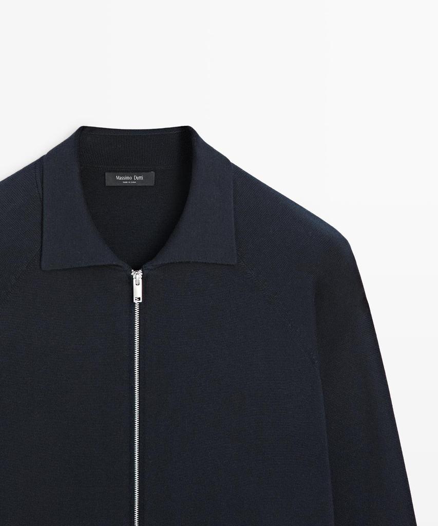 Хлопковый кардиган на молнии Massimo Dutti