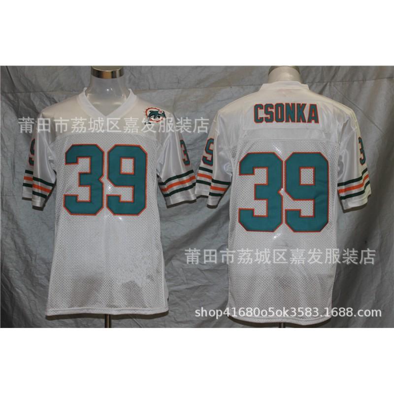 Miami Dolphins Retro NFL Football Jersey Mens Cotton Stitched Uniform 13 39 12 Vintage Style