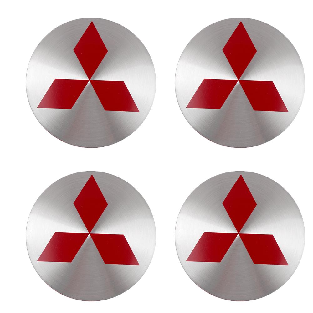 4PCS 56/60mm Car Styling Wheel Center Hub Caps Rim Cover Badge Emblem Sticker For Mitsubishi Lancer Asx Outlander 3 L200 Pajero