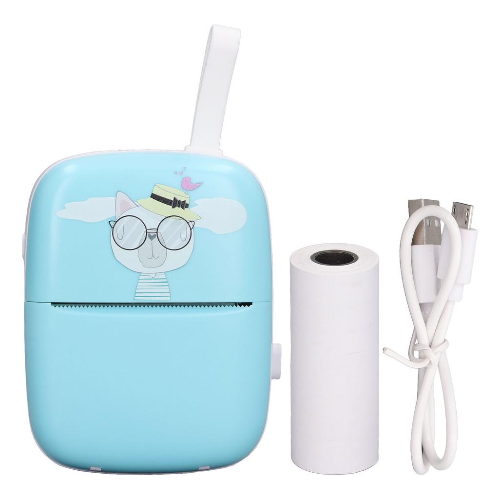 Thermal Printer Bluetooth Inkless Printer 200dpi Rechargeable Printer Machine for Home Kids