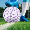 1PC Purple Floral Butterflies Soccer Ball Size 5 Football Machine Sewn Indoor/Outdoor Universal Football Gift W49