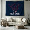 Custom Name Houston TexansPrinted Tapestry – Wall Hanging for Bedrooms, Dorms, and Home Decor