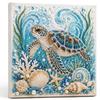 Sparkling Ocean Style Pearl Diamond Dot Art Kit DIY Handcraft Painting Set Coastal Themed Wall Decor Wall Hanging Gift