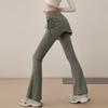 Spring 2025 Fashion Yoga Skirt Pants: Flared Fitness Trousers for Running & Sports