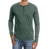 Men's Long-sleeved Shirt Solid Casual Bottom Shirt Slim Fit Round Neck Men's T-shirt