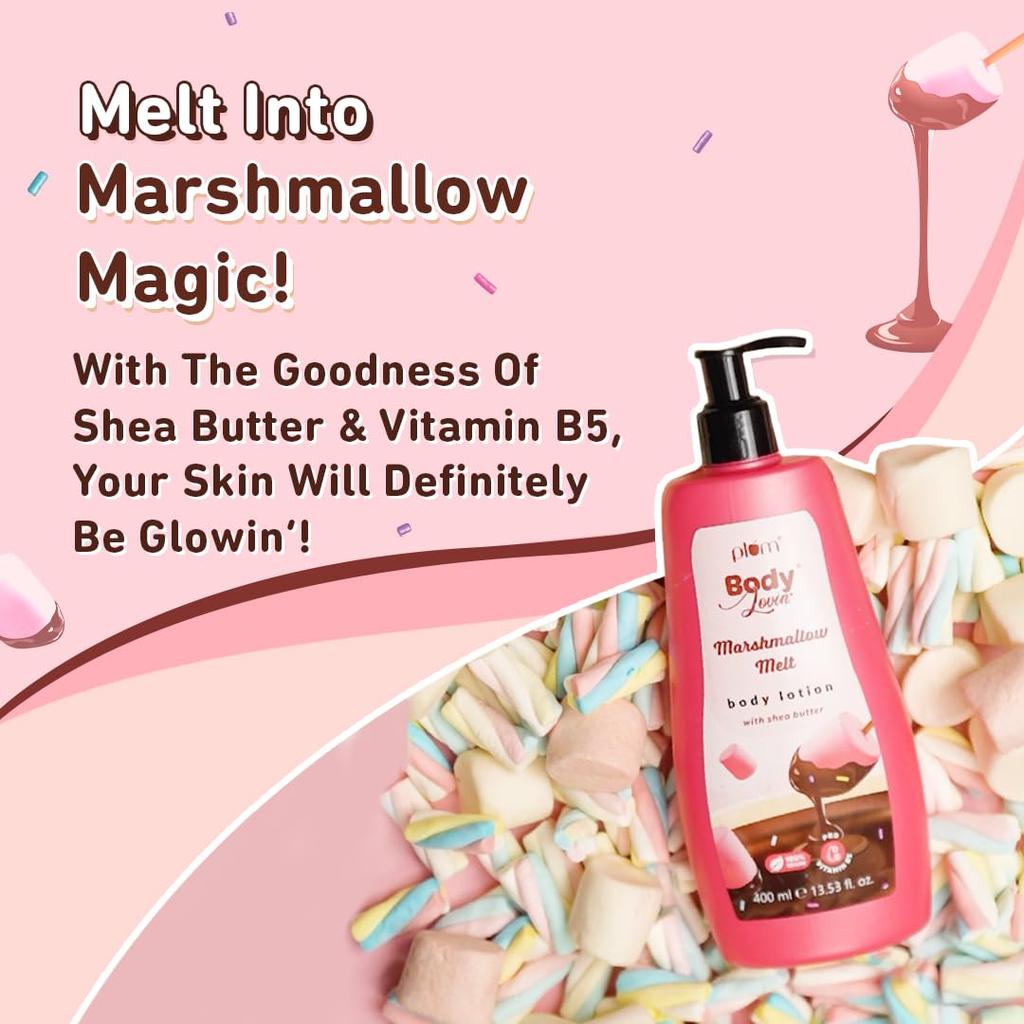 Plum BodyLovin Лосьон для тела «Маршмеллоу Мелт» Глубокое увлажнение Нежирный Сияние Для сухой и очень сухой кожи 400 мл Ежедневный уход