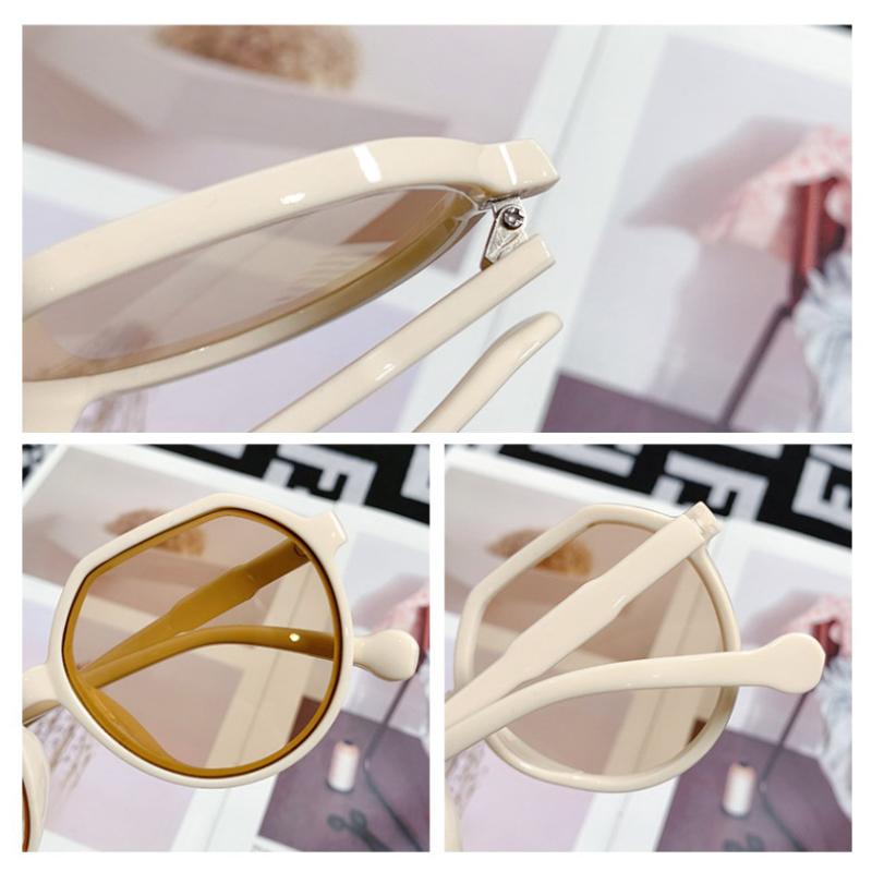 Korean Style Vintage Geometry Shape Frame Sunshade Glasses For Men Women Sunglasses Fashion Frame Glasses Uv Protection