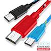 Кабель Micro USB 1 м/2 м/3 м USB-кабель для синхронизации данных и зарядки для телефонов Samsung Huawei Xiaomi HTC Android, нейлоновые кабели MicroUSB в оплетке