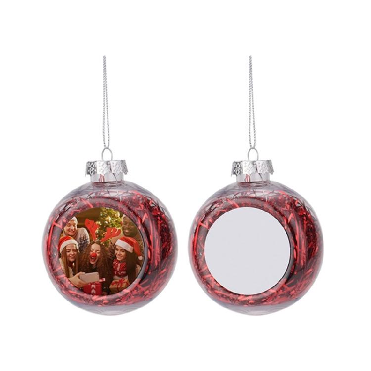 8cm Clear Blank Ball Pendant Sublimation Christmas Ornament Pendant for Transfer Printing DIY Party Tree Home Decors