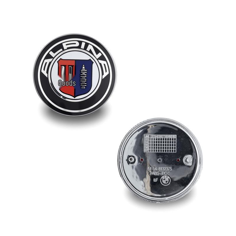 Подходит для оригинальных логотипов BMW с черным фоном для передней и задней части; Наклейки на капот и багажник 82 мм/74 мм.