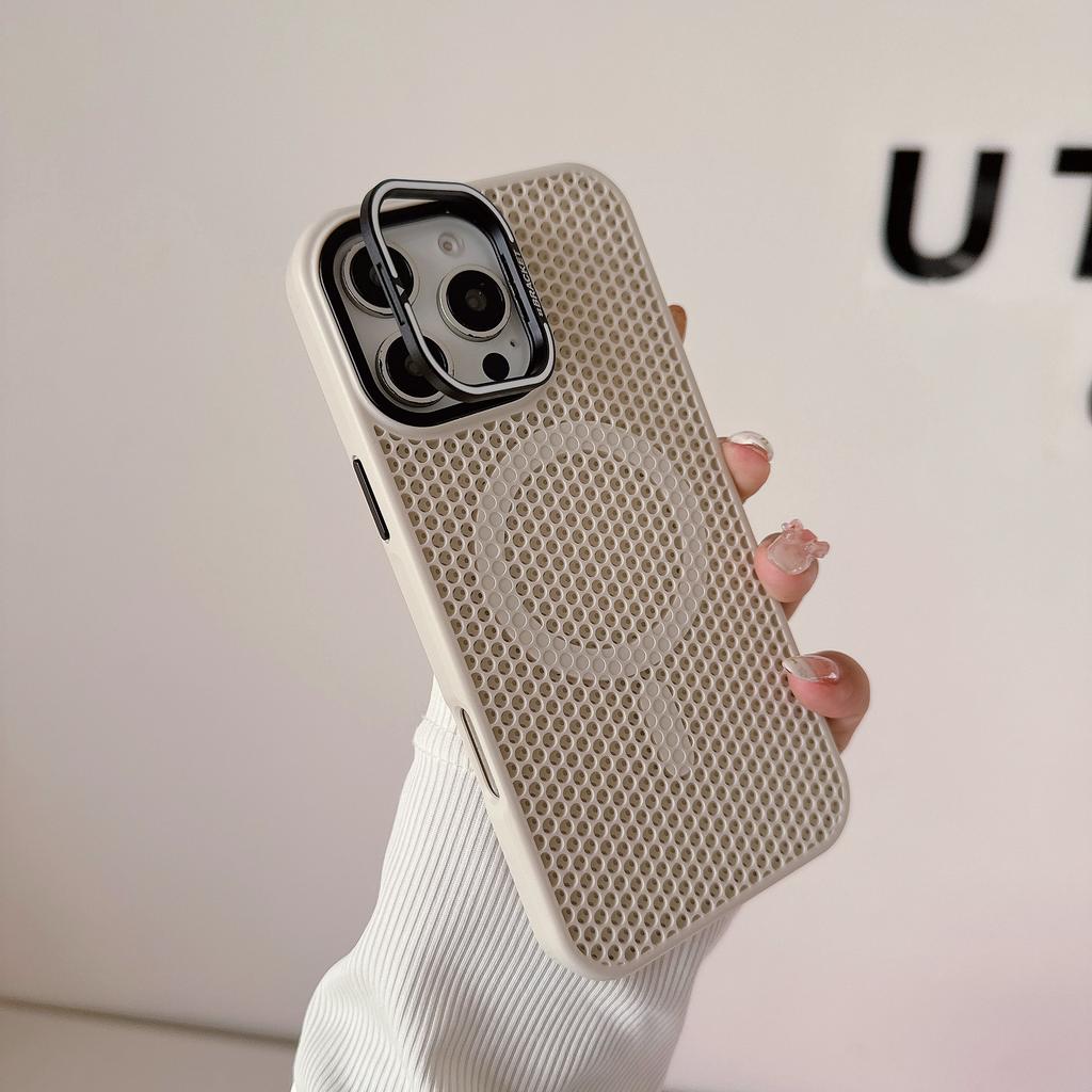Ударопрочный чехол для телефона с рассеиванием тепла Для iPhone 16 Pro Max 15 14 Plus 13 12 11 Pro Max Для Magsafe Металлическая подставка-кольцо Задняя крышка