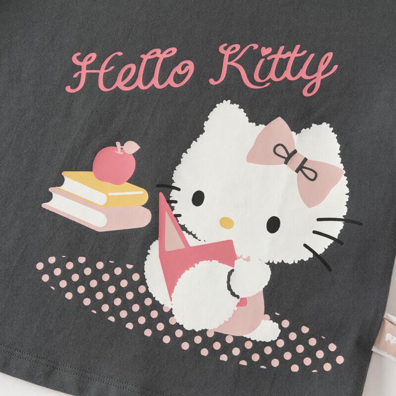 DAVE & BELLA Hello Kitty Girls' Long-Sleeve Cotton T-Shirt