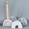 Nordic Rainbow Arch Candlestick Silicone Mold DIY Handmade Plaster Epoxy Resin Concrete Candle Holder Casting Molds Home Decor