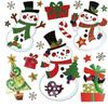 Adhesive Stickers - MegaCrea - Snowman - 18 Pieces - Self-adhesive - Metallic - Christmas