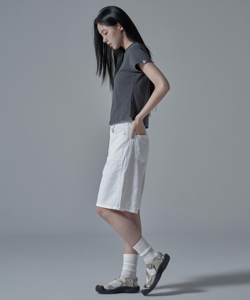 WAARFORWOMAN W1134 Cotton Shorts_White