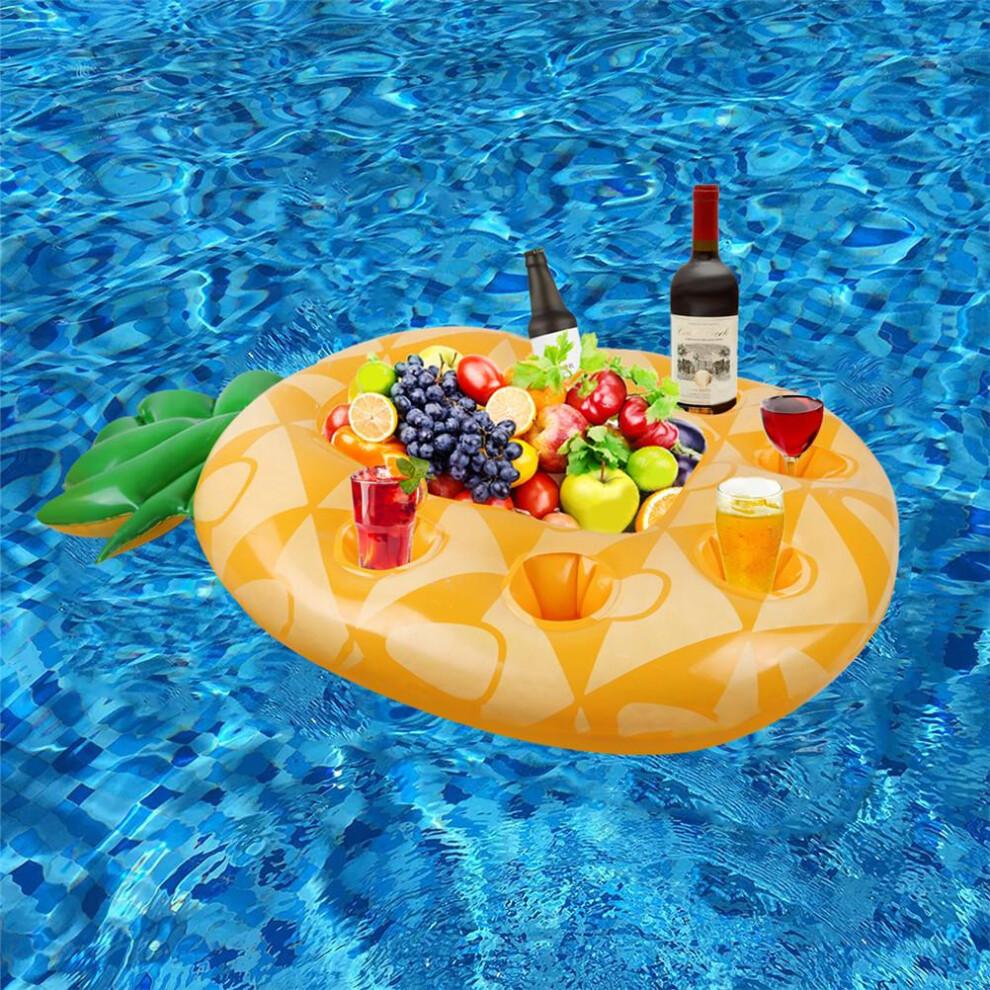 Porte-gobelets gonflables pour piscine, idéal pour les fêtes d'été au bord de la piscine. Design élégant, grande capacité de rangement et