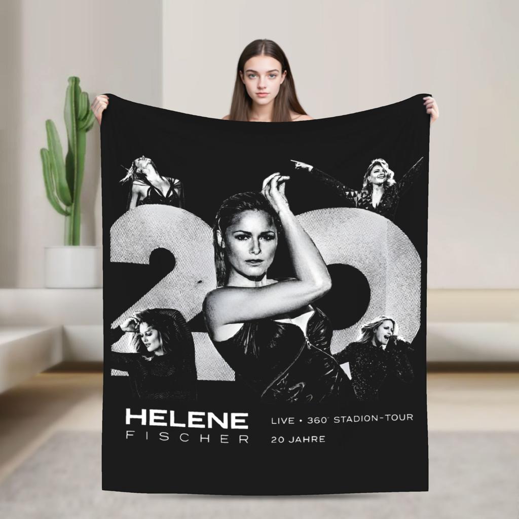 Helene Fischer German Singer Plush Blanket Kids  Flannel Throw Blanket For Living Room Super Soft Design Quality Bedspread