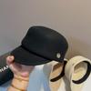 Новинка 2023 года, конная кепка M из чистой шерсти, женская шляпа-федора, осень-зима, высокое качество, универсальная кепка, уличная британская модная рыцарская шляпа