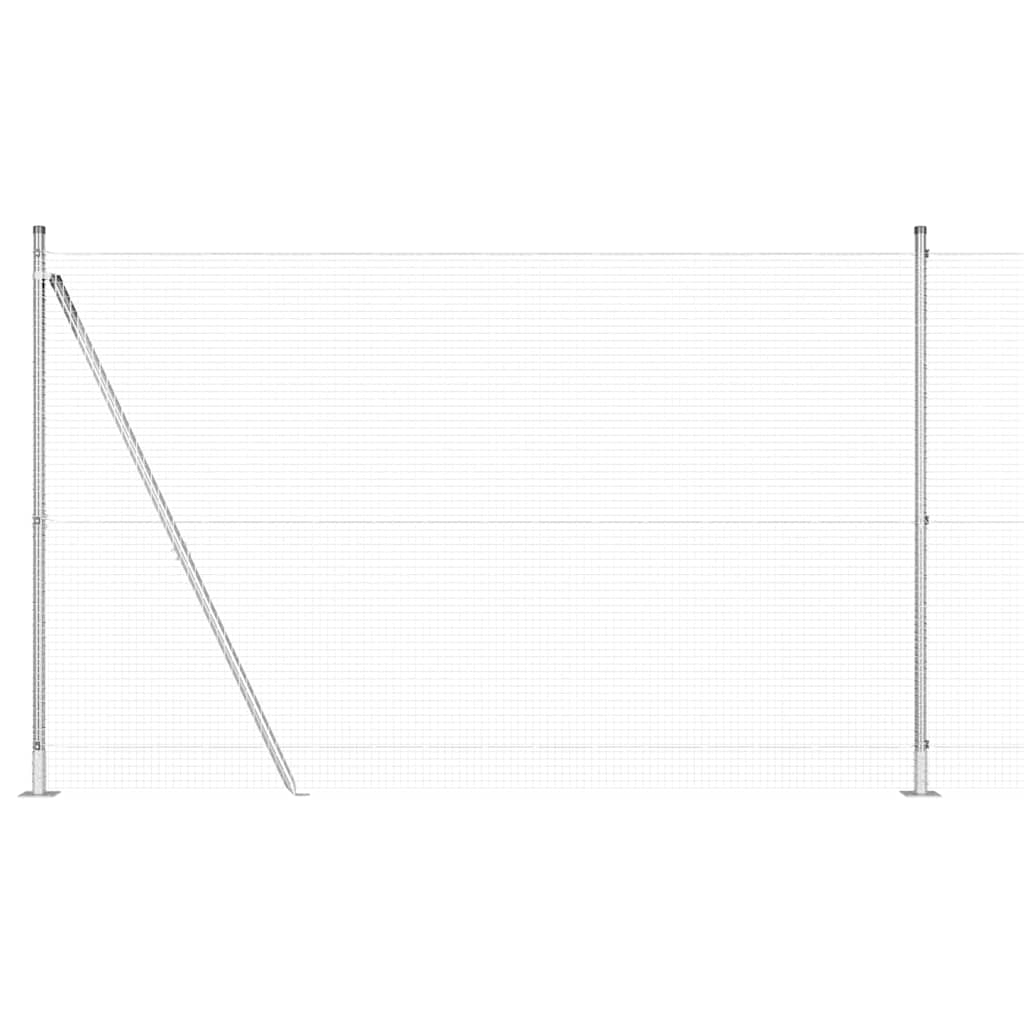 Welded Wire Fence with Concrete Foundation 25 x 1.5 m (W x H)