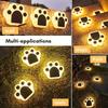 Paw Print Solar Lights 4 Pack, Солнечный садовый светильник, Водонепроницаемый светильник в виде лапы для кошек и собак, Светодиодные светильники для дорожек для дома, Christ