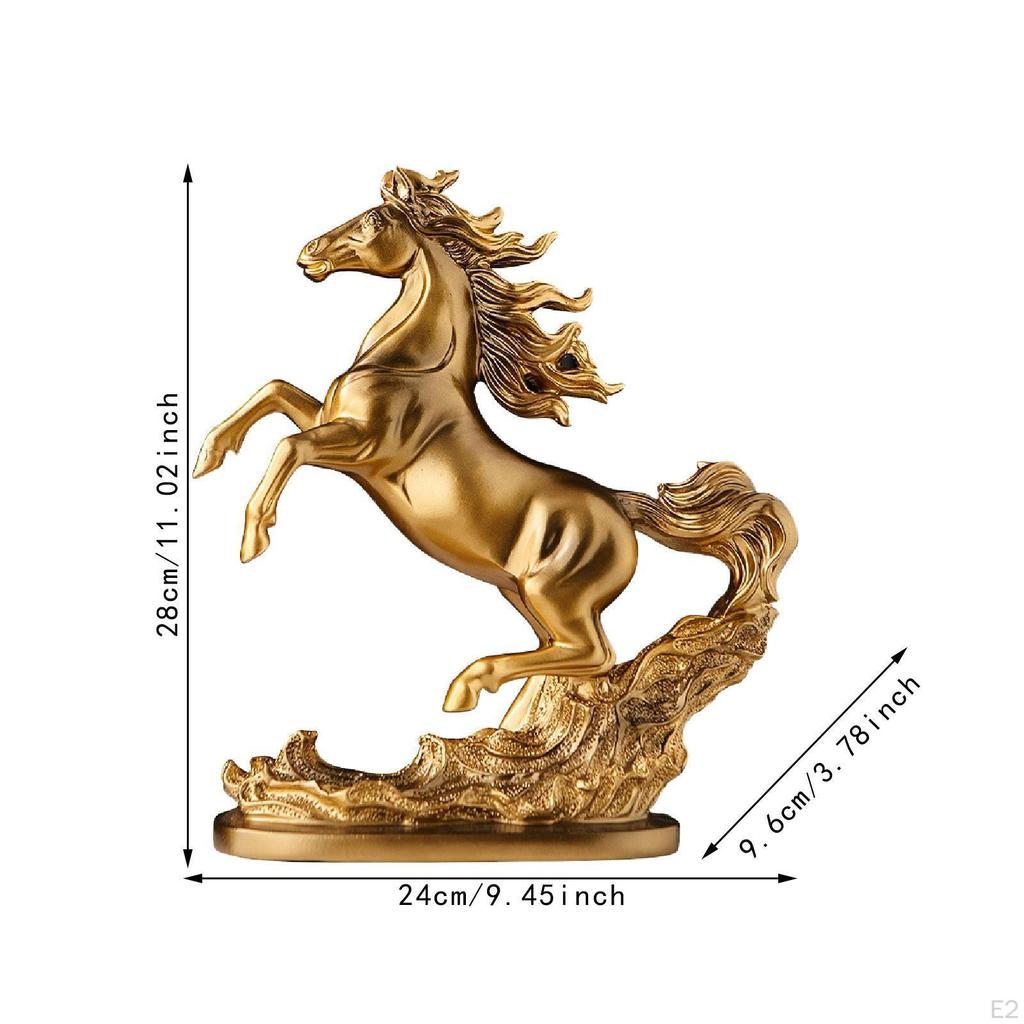 Horse Statue Resin Figurine Centerpiece Desktop Decoration, Collection, Animal Sculpture, Ornament