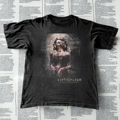 Мистические Места Рассвета Septicflesh Черная Хлопковая Футболка Полный размер S5XL T498 Унисекс Футболка