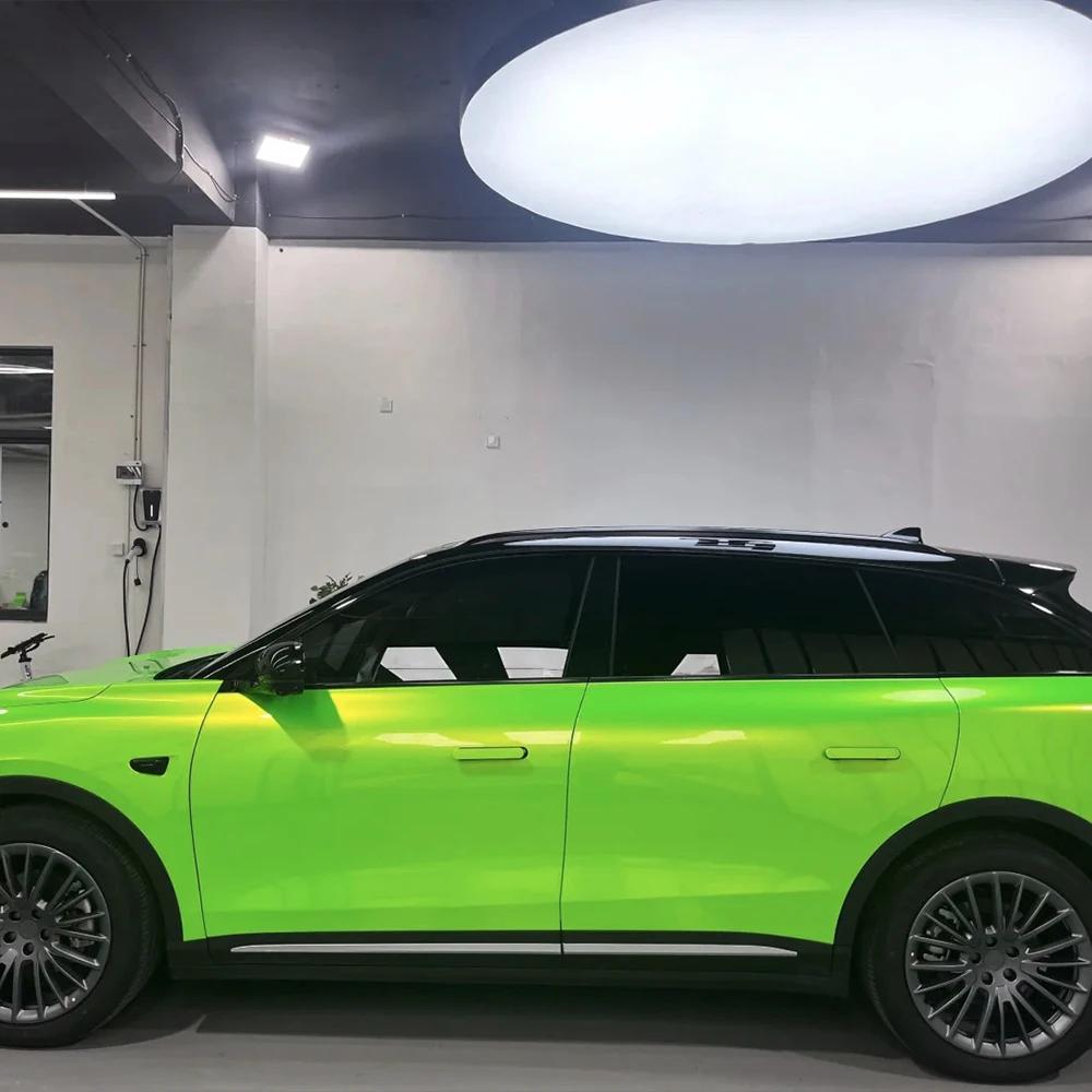 Автомобильная наклейка Магическая зеленая пленка для обтяжки Виниловая пленка Пленка меняющая цвет ПЭТ Наклейки без пузырей Автомобильная наклейка Декор интерьера и экстерьера