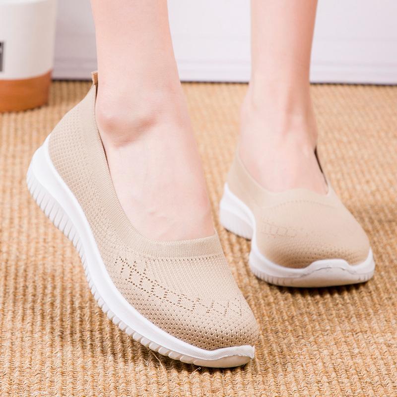 Lightweight Mesh Womens Breathable Flat Shoes - Ultra-Comfortable, Slip-Resistant, and Ventilated for Outdoor Casual Wear