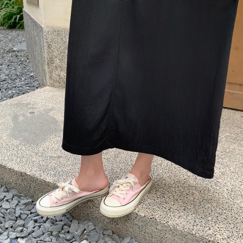 Dimanaf 2025 Summer Plus Size Dress Women Loose Casual Dress Basic Vintage Short Sleeve Elegant Long Fake Two-Piece Dress