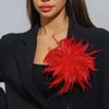 Lightweight Feather Flower Brooch 25cm Exaggerated Feather Brooch  Dress