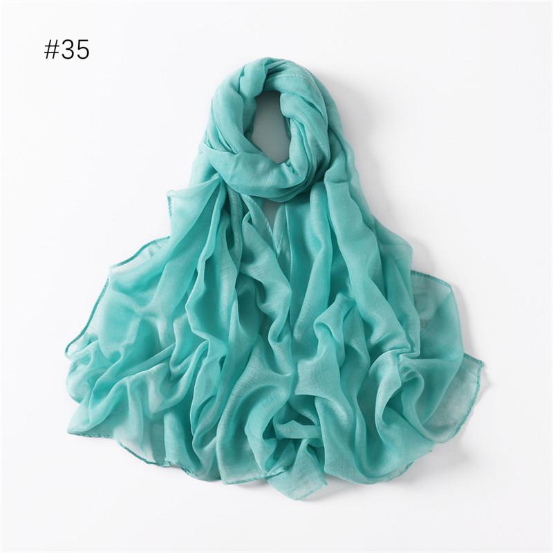 58 Colors Women Candy Color Voile Scarf Plain Solid Pashmina Female Warm Cotton Viscose Scarves Blanket Shawls And Wraps Bufanda