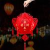 Lint/Gold Foil Good Luck Lanterns 3D Chinese Lint Lanterns Spring Festival Hanging Pendant  Party