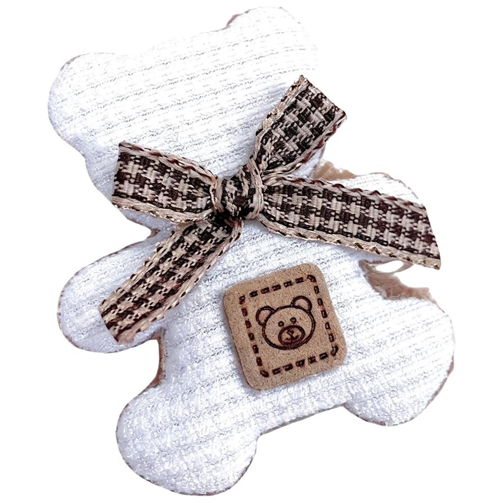 Заколка для волос для маленьких девочек, бантик с плюшевым мишкой, цвет молочного чая, мягкая плюшевая, противоскользящая, для детской вечеринки, фотореквизит, подарок