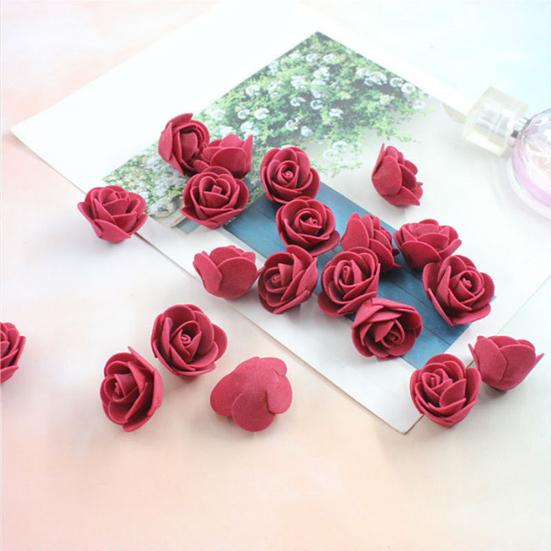 500 шт. Мини Искусственные Розы из Пенопласта Оптом Маленькие Головки Роз для DIY Цветочной Композиции Настенная Гирлянда Задник Свадебный Декор для Девичника