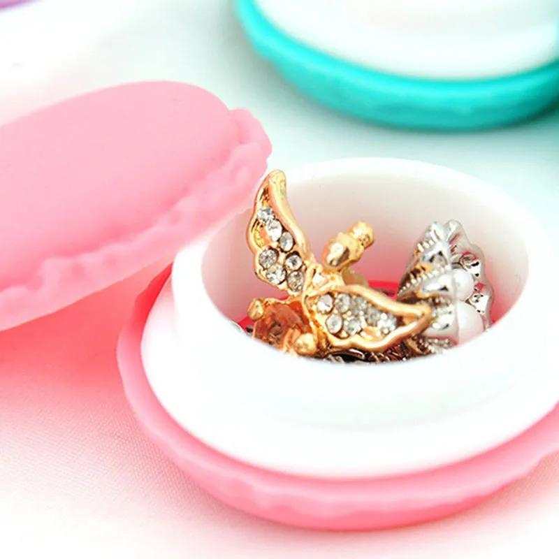 Mini Cute Candy Color Macaron Mini Storage Box Jewelry Box Pill Case Birthday Gift  Organizer Storage Plastic Box Small Plastic