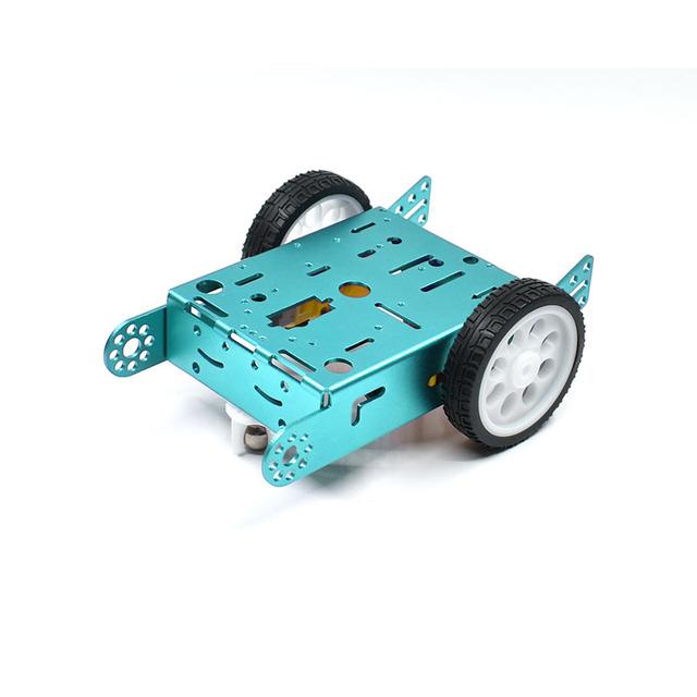 LIZAO 2WD Алюминиевый 2WD Автомобиль Образовательные Игрушки Новый Сплав Шасси Автомобиля Умный Робот Шасси Автомобиля Умный Робот DIY Набор MBOT Автомобиль
