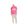 Letter Print Polo Quick-Dry Loose Short Sleeve Soccer Shirt Men Tops Hot-Pink DQ5046-639