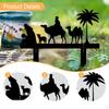 Nativity Scene Silhouette Yard Sign Decor Garden for Walkway