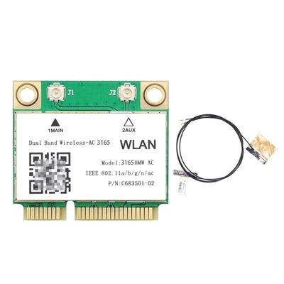 3165HMW AC 600M 2,4G + 5G двухчастотная встроенная беспроводная сетевая карта Mini PCIE Bluetooth-совместимый адаптер Wi-Fi 4,0