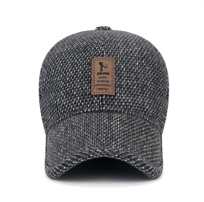 Elderly Hat Autumn And Winter Hat Men'S Woolen Baseball Cap Outdoor Ear Cap Hats Peaked Cap Casual Leisure Warm Hat