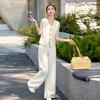 Sleeveless Vest Wide-leg Pants Two-piece Set Women's Summer New Fashion Casual Temperament Age-reducing Wear Suit