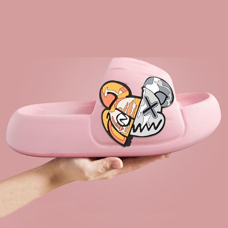 Мужские тапочки, модные, мягкие, нескользящие, женские тапочки, модные, повседневные туфли с толстой подошвой, новые, большого размера, для мужчин