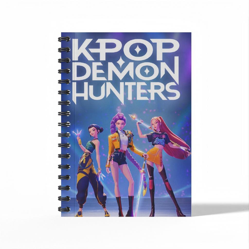 4pcs K-pop Demon Hunter Witch Hunting Squad Surrounding Students A6 Coil Notebook Student Stationery